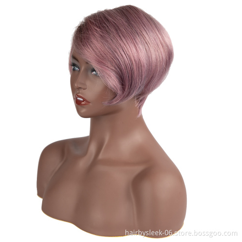 Rebecca Dream Purple Short Human Hair Wigs Wholesale Cheap Cut Short Human hair Wigs For Black Woman 100 human hair wigs